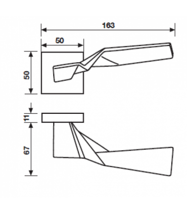 Poignée de porte Fusital H334 Série NF Novantotto