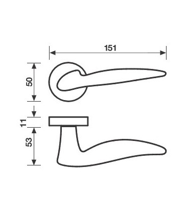 Poignée de porte Valli&Valli H1059 Série Fidelio