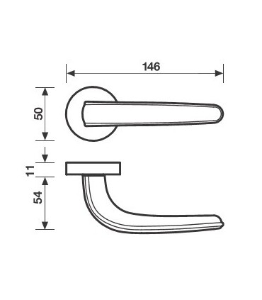 Poignée de porte Valli & Valli H1058 Série Amica