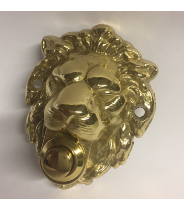 Bouton de sonnette déco tête de lion