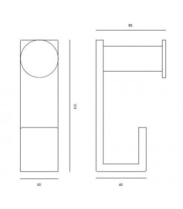 Patère double crochet série Q-White