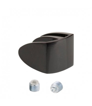 Poignée simple forme arrondie pour porte de vitrine en verre