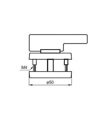 Bouton de condamnation pour panneau d'épaisseur 10 à 18 mm