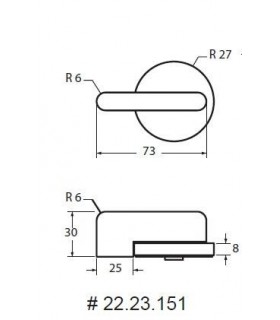 Bouton de condamnation pour panneau d'épaisseur 10 à 18 mm Bouton de condamnation pour panneau d'épaisseur 10 à 18 mm