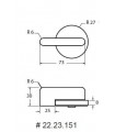 Bouton de condamnation pour panneau d'épaisseur 10 à 18 mm Bouton de condamnation pour panneau d'épaisseur 10 à 18 mm