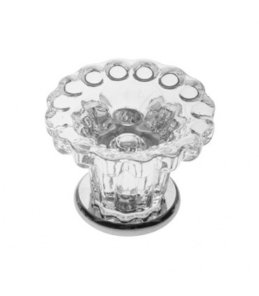Poignée bouton décoratif en verre