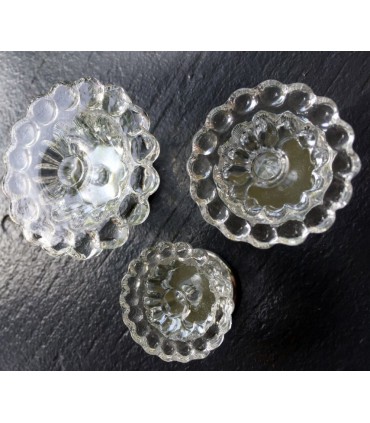 Poignée bouton décoratif en verre