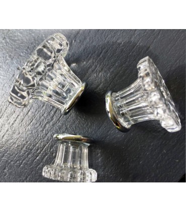 Poignée bouton décoratif en verre