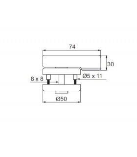 Bouton de condamnation pour panneau d'épaisseur 10 à 18 mm Bouton de condamnation pour panneau d'épaisseur 10 à 18 mm
