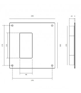 Poignée cuvette encastrable série XXL