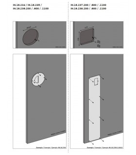 Poignée cuvette encastrable sur plaque série XXXL