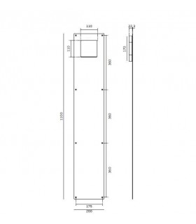 Poignée cuvette encastrable sur plaque série XXXL