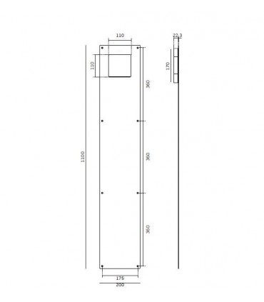 Poignée cuvette encastrable sur plaque série XXXL