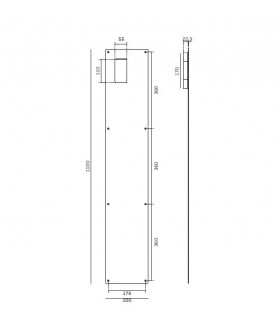 Poignée cuvette encastrable sur plaque série XXXL