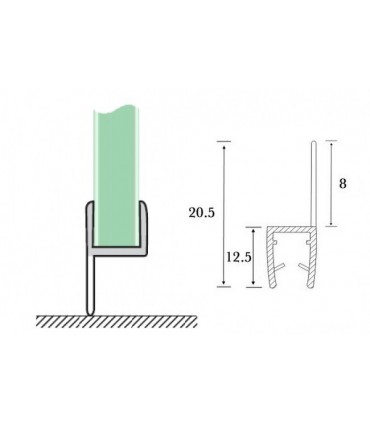 Joint d'étanchéité bas de porte série S.5702