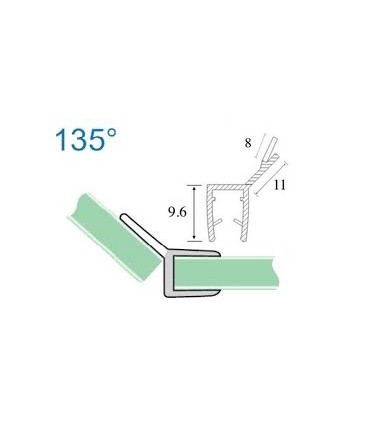 Joint d'étanchéité verre sur verre à 135° série S.5703