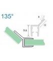 Joint d'étanchéité verre sur verre à 135° série S.5703 Joint d'étanchéité verre sur verre à 135° série S.5703