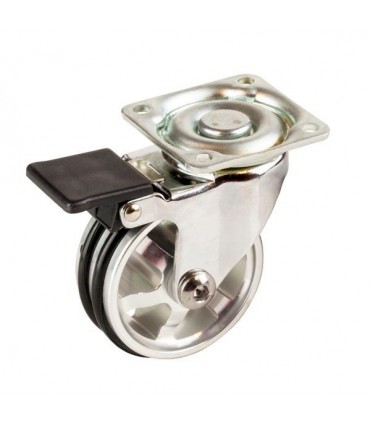 Roulette design aluminium anodisé brillant