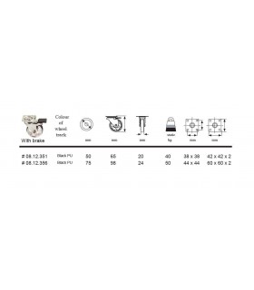 Roulette design aluminium anodisé brillant Roulette design aluminium anodisé brillant