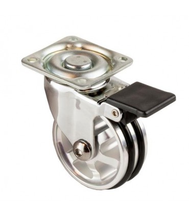 Roulette design aluminium anodisé brillant