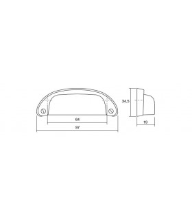 Poignée coquille série Petra 0390 par Viefe