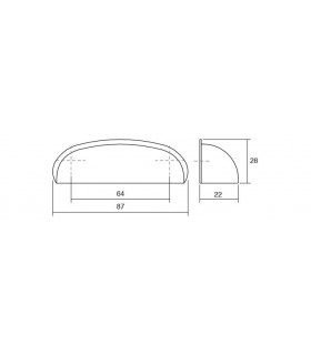 Poignée coquille série Aura 0391 par Viefe