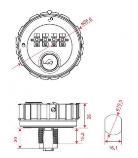 Serrure à bouton ouverture avec code
