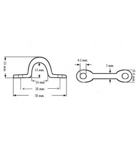 Pontet en inox forgé 304 Ø 5 mm Pontet en inox forgé 304 Ø 5 mm