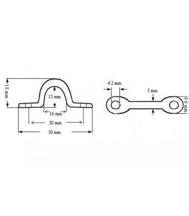Pontet en inox forgé 304 Ø 5 mm