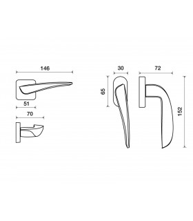 Poignée de porte modèle ARIA - FRASCIO