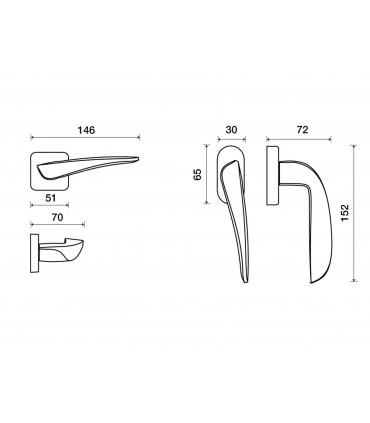 Poignée de porte modèle ARIA - FRASCIO