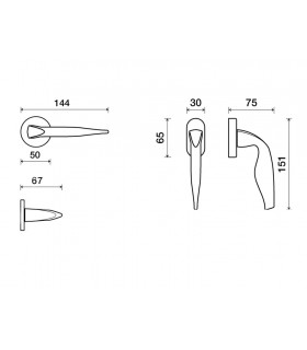 fiche technique poignée porte rosace fine