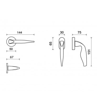fiche technique poignée porte rosace fine