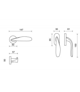 fiche technique poignée Leaf porte et fenêtre