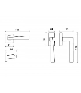 fiche technique poignée Sweep porte et fenêtre
