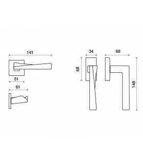 fiche technique poignée porte rosace fine