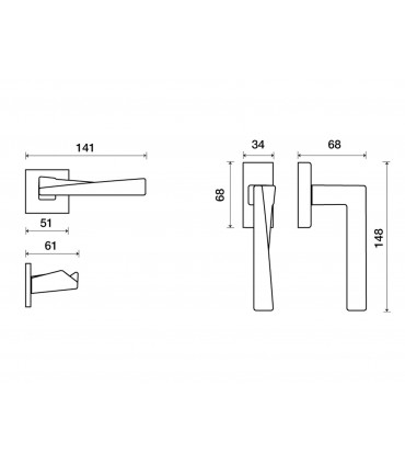 fiche technique poignée porte rosace fine