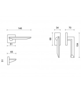 fiche technique poignée Blade porte et fenêtre