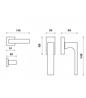 fiche technique poignée Tuke porte et fenêtre