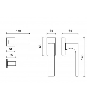 fiche technique poignée porte rosace fine
