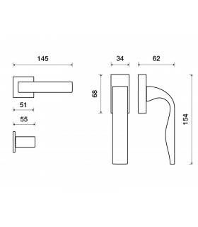 fiche technique poignée porte rosace fine