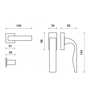 fiche technique poignée porte rosace fine