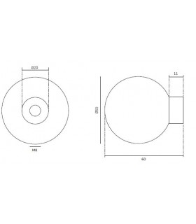 Poignée bouton rond diamètre 50 mm Poignée bouton rond diamètre 50 mm