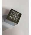 Bouton décoratif carré métal et verre série Sparkle 18/9 Bouton décoratif carré métal et verre série Sparkle 18/9