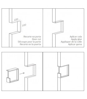 Poignée pour porte coulissante en bois