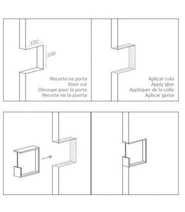 Poignée pour porte coulissante en bois