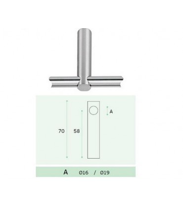 Embase intermédiaire inox brossé