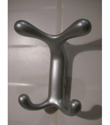 Patère Quatro argent mat