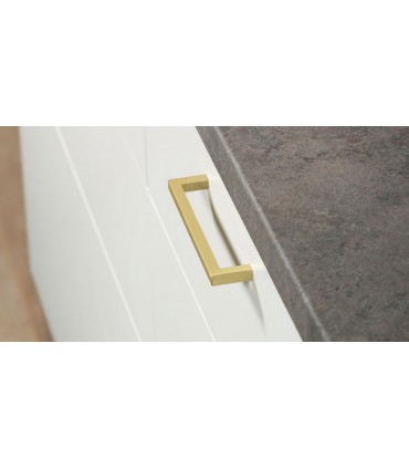 Poignée de meuble baton série U 0056 Doré satiné