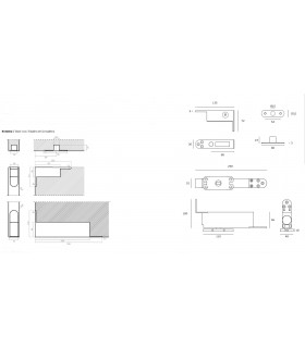 Kit pivot pour porte double action en bois poids maxi 100 kg